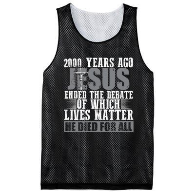 2000 Years Ago Jesus Ended The Debate Christian Believe Mesh Reversible Basketball Jersey Tank