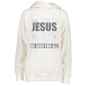 2000 Years Ago Jesus Ended The Debate Christian Believe Womens Funnel Neck Pullover Hood