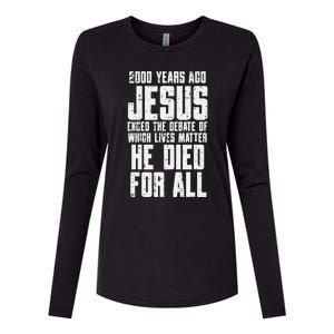 2000 Years Ago Jesus Died For All Christian Womens Cotton Relaxed Long Sleeve T-Shirt