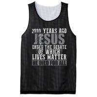 2000 Years Ago Jesus Ended The Debate Christian Believe Mesh Reversible Basketball Jersey Tank