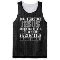 2000 Years Ago Jesus Ended the Debate Christian Believe Mesh Reversible Basketball Jersey Tank