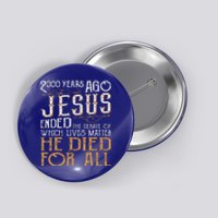 2000 Years Ago Jesus Ended The Debate Christian Religious Button