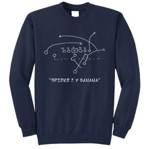 2 Y Banana Football Playing Strategy Football Lovers Tall Sweatshirt