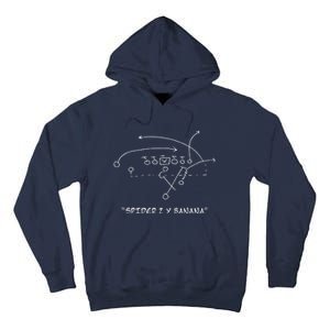 2 Y Banana Football Playing Strategy Football Lovers Tall Hoodie