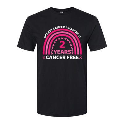 2 Year Cancer Free Breast Cancer Awareness Rainbow Women Premium Softstyle® CVC T-Shirt