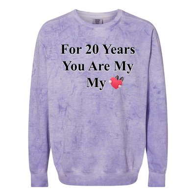 20 Years Love Colorblast Crewneck Sweatshirt