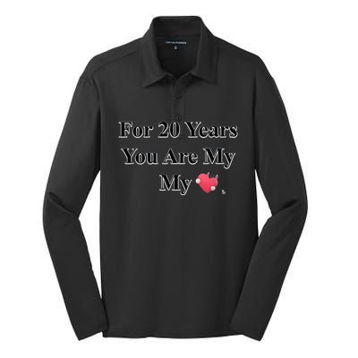 20 Years Love Silk Touch Performance Long Sleeve Polo