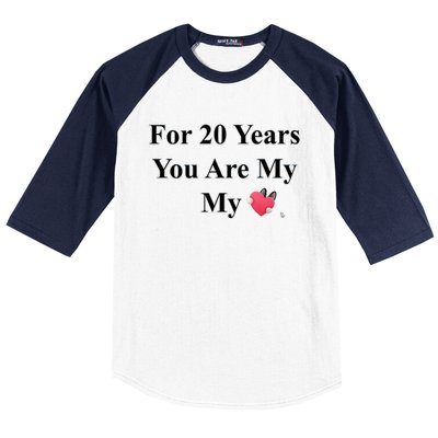 20 Years Love Baseball Sleeve Shirt