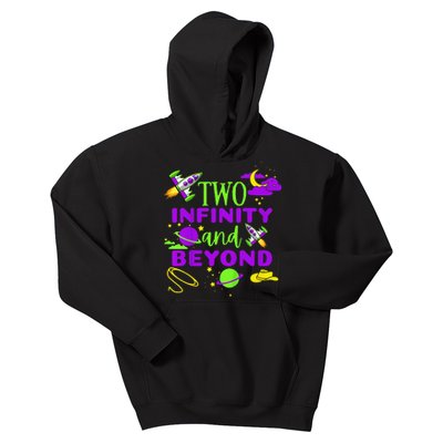 2 Year Old Two Infinity And Beyond 2nd Birthday Kids Hoodie