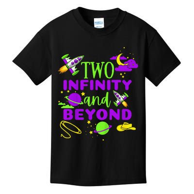 2 Year Old Two Infinity And Beyond 2nd Birthday Kids T-Shirt