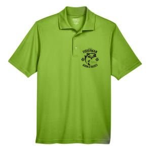 21 Year Old Fisherman Fishing 2002 21st Birthday Men's Origin Performance Pique Polo