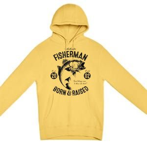 21 Year Old Fisherman Fishing 2002 21st Birthday Premium Pullover Hoodie