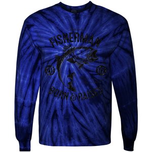 21 Year Old Fisherman Fishing 2002 21st Birthday Tie-Dye Long Sleeve Shirt