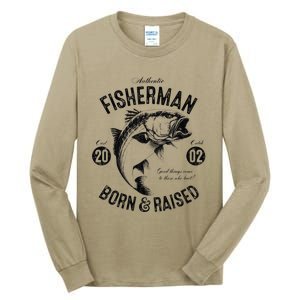 21 Year Old Fisherman Fishing 2002 21st Birthday Tall Long Sleeve T-Shirt