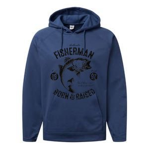 26 Year Old Fisherman Fishing 1997 26th Birthday Gift Performance Fleece Hoodie