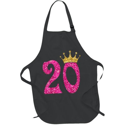 20 Year Old Gifts 20th Birthday Queen Girls crown Pink Apron