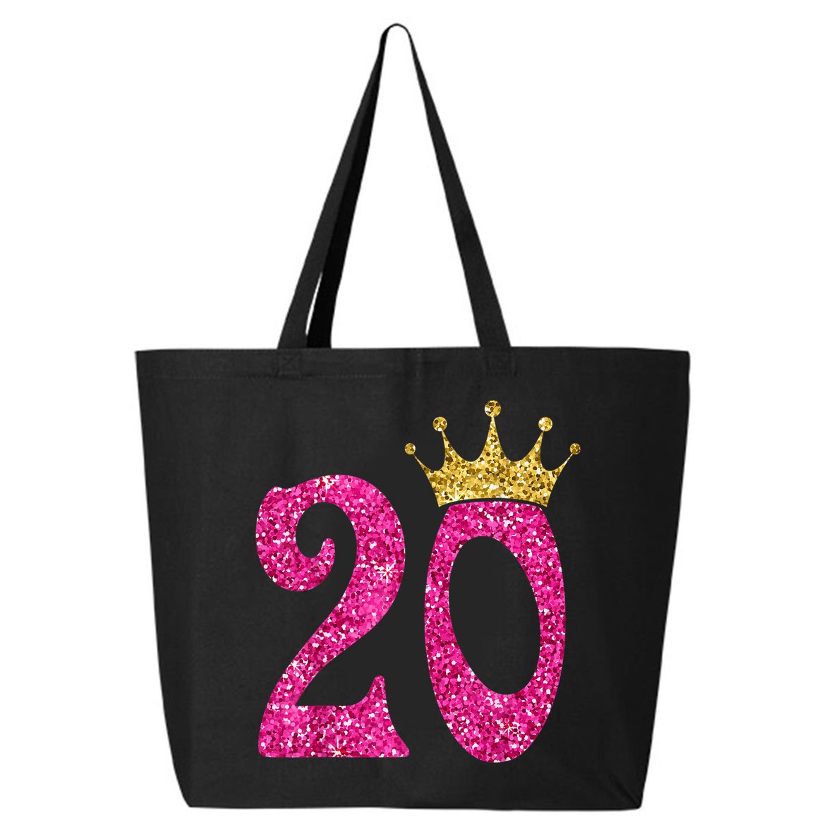 20 Year Old Gifts 20th Birthday Queen Girls crown Pink 25L Jumbo Tote