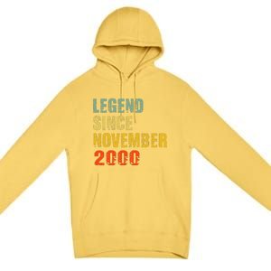 22 Year Old 22nd Birthday Gifts Legend Since November 2000 Premium Pullover Hoodie