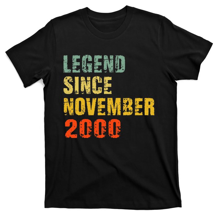 22 Year Old 22nd Birthday Gifts Legend Since November 2000 T-Shirt