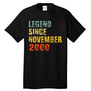 22 Year Old 22nd Birthday Gifts Legend Since November 2000 Tall T-Shirt