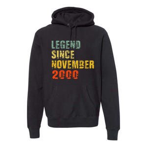 22 Year Old 22nd Birthday Gifts Legend Since November 2000 Premium Hoodie