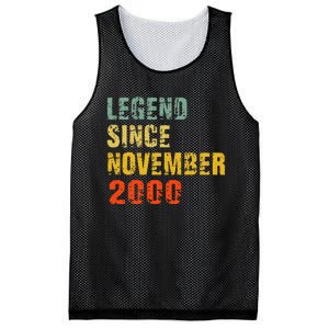 22 Year Old 22nd Birthday Gifts Legend Since November 2000 Mesh Reversible Basketball Jersey Tank