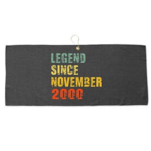 22 Year Old 22nd Birthday Gifts Legend Since November 2000 Large Microfiber Waffle Golf Towel