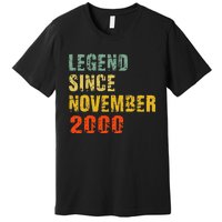 22 Year Old 22nd Birthday Gifts Legend Since November 2000 Premium T-Shirt