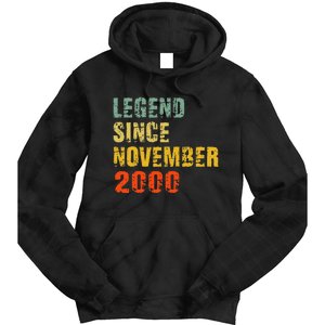 22 Year Old 22nd Birthday Gifts Legend Since November 2000 Tie Dye Hoodie