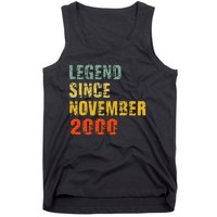 22 Year Old 22nd Birthday Gifts Legend Since November 2000 Tank Top