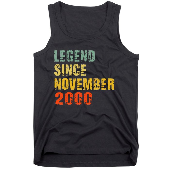 22 Year Old 22nd Birthday Gifts Legend Since November 2000 Tank Top