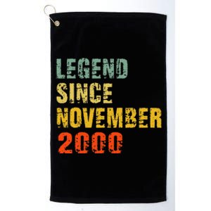 22 Year Old 22nd Birthday Gifts Legend Since November 2000 Platinum Collection Golf Towel