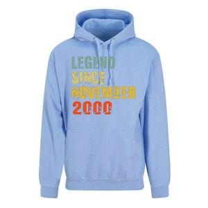 22 Year Old 22nd Birthday Gifts Legend Since November 2000 Unisex Surf Hoodie