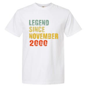 22 Year Old 22nd Birthday Gifts Legend Since November 2000 Garment-Dyed Heavyweight T-Shirt