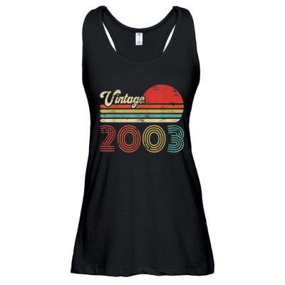 20 Year Old Birthday Vintage 2003 20th Birthday Ladies Essential Flowy Tank