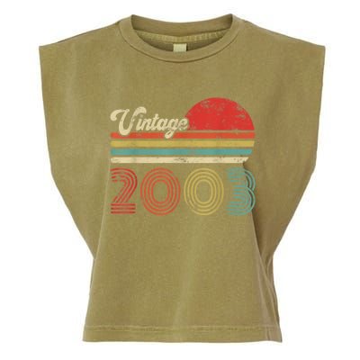 20 Year Old Birthday Vintage 2003 20th Birthday Garment-Dyed Women's Muscle Tee