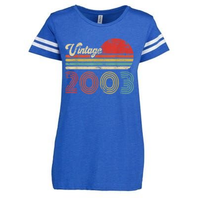 20 Year Old Birthday Vintage 2003 20th Birthday Enza Ladies Jersey Football T-Shirt