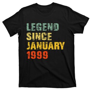 24 Year Old 24th Birthday Gifts Legend Since January 1999 T-Shirt