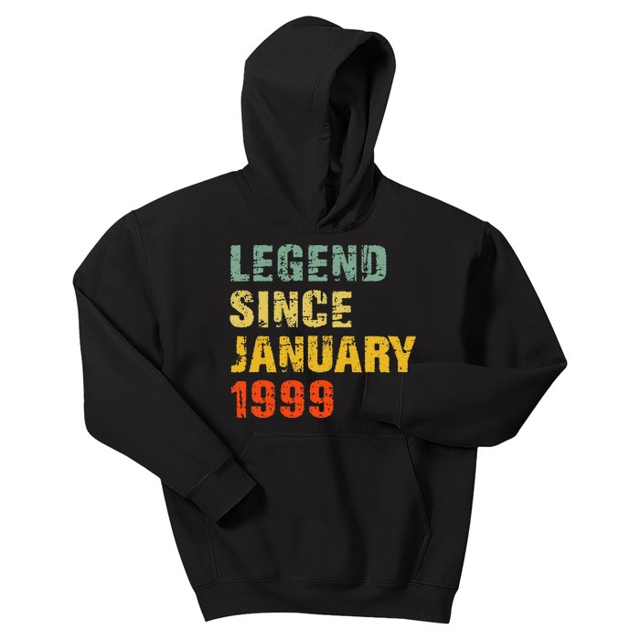 24 Year Old 24th Birthday Gifts Legend Since January 1999 Kids Hoodie