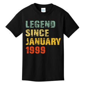 24 Year Old 24th Birthday Gifts Legend Since January 1999 Kids T-Shirt