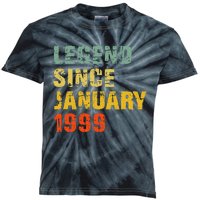 24 Year Old 24th Birthday Gifts Legend Since January 1999 Kids Tie-Dye T-Shirt