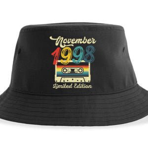 24 Years Old Gift Retro November 1998 Cassette 24th Birthday Sustainable Bucket Hat