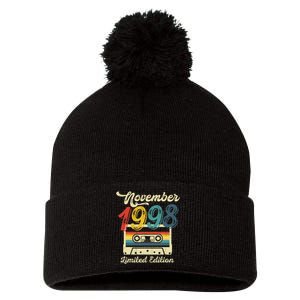 24 Years Old Gift Retro November 1998 Cassette 24th Birthday Pom Pom 12in Knit Beanie