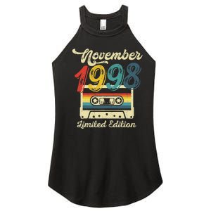 24 Years Old Gift Retro November 1998 Cassette 24th Birthday Women's Perfect Tri Rocker Tank