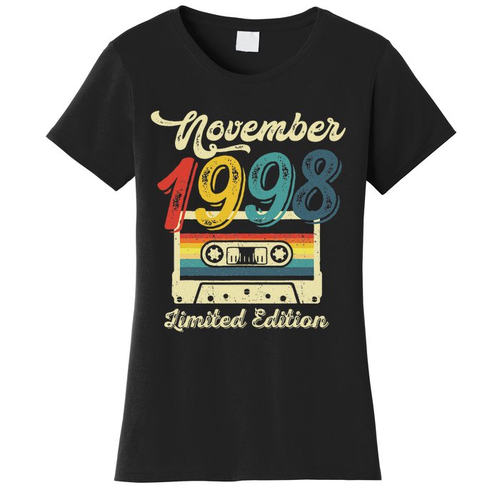 24 Years Old Gift Retro November 1998 Cassette 24th Birthday Women's T-Shirt