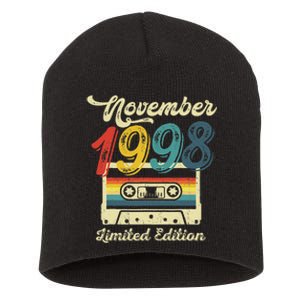 24 Years Old Gift Retro November 1998 Cassette 24th Birthday Short Acrylic Beanie