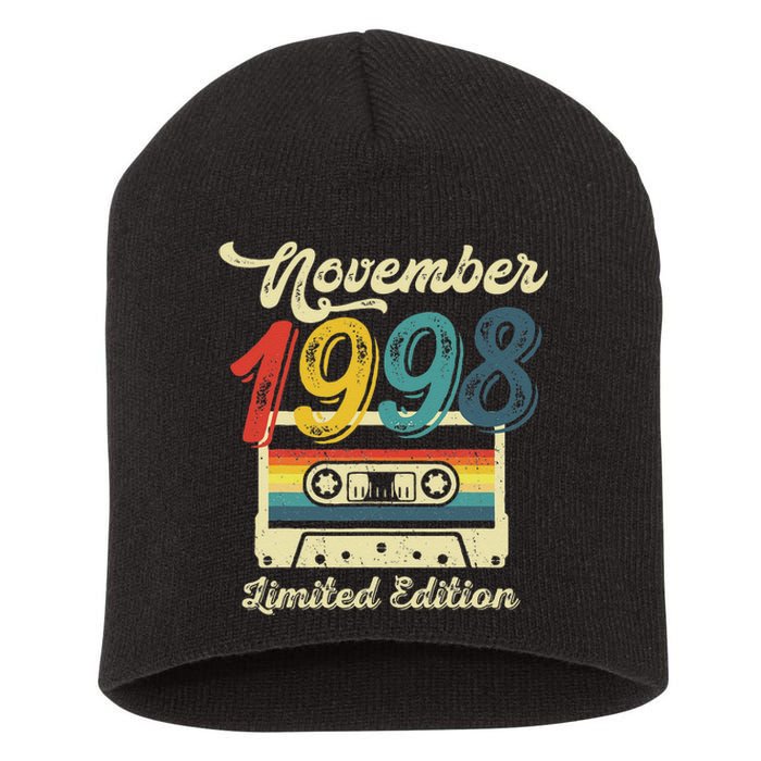 24 Years Old Gift Retro November 1998 Cassette 24th Birthday Short Acrylic Beanie