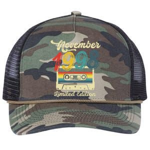 24 Years Old Gift Retro November 1998 Cassette 24th Birthday Retro Rope Trucker Hat Cap