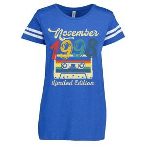 24 Years Old Gift Retro November 1998 Cassette 24th Birthday Enza Ladies Jersey Football T-Shirt