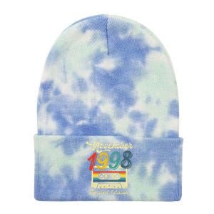 24 Years Old Gift Retro November 1998 Cassette 24th Birthday Tie Dye 12in Knit Beanie